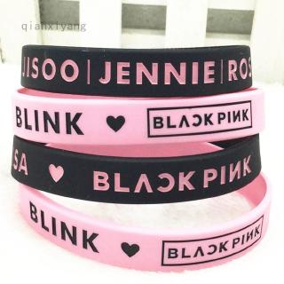 Blackpink ซิลิโคน สร้อยข้อมือ กําไลข้อมือ สําหรับแฟนแฟชั่น Jennie Jisoo Rosé Lisa เครื่องประดับ