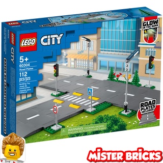 LEGO® 60304 Road Plates Set - Essential Infrastructure Building Kit for LEGO City and Town Designs