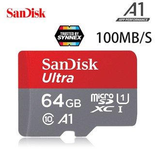 [แท้][ประกัน10ปี] Sandisk Ultra 64gb A1 Class 10 MicroSDHC Micro SD Card