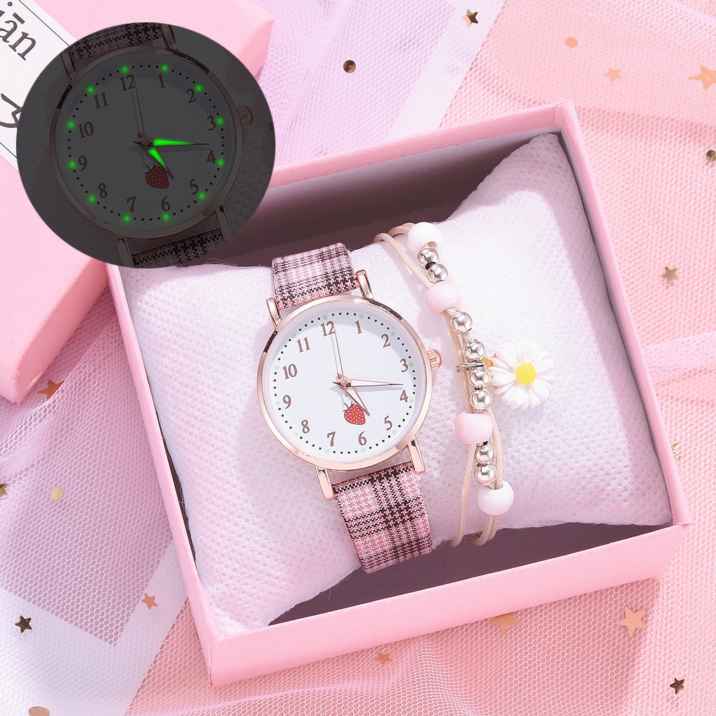 49 บาท นาฬิกาข้อมือควอตซ์ลําลอง สายหนัง ลายดอกเดซี่ สําหรับนักเรียนหญิง Watches