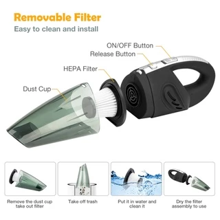 เครื่องดูดฝุ่น ไร้สาย รุ่น R-6053 120W Wet&Dry เอนกประสงค์ใช้ได้ทั้งในบ้านและในรถ ชาร์จไฟได้