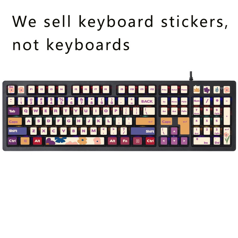 แป้นพิมพ์คอมพิวเตอร์ Creative Cute Pattern Desktop Keyboard Keycap ...