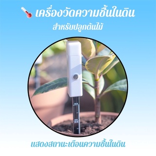 เครื่องวัดความชื้นในดิน สำหรับปลูกต้นไม้ แสดงสถานะเตือนความชื้นในดิน