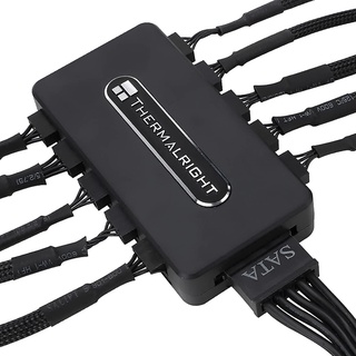 Thermalright PWM Fan Hub PC Case Fan Controller 4 Pin, Support 10 Computer CPU Fans Splitter (PWM)