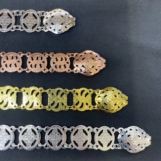 Accessories เข็มขัดชุดไทย เข็มขัดคนแก่ เข็มขัดแฟชั่น สีนาค ทอง เงิน ไซส์เล็ก กลาง ใหญ่