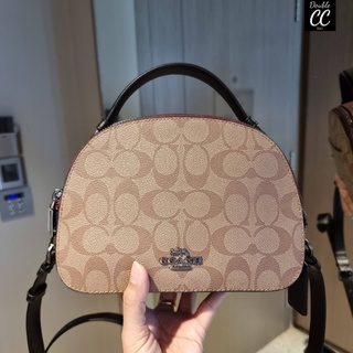 (แท้ 💯%‼ Factory) COACH 1591 SERENA SATCHEL IN SIGNATURE CANVAS