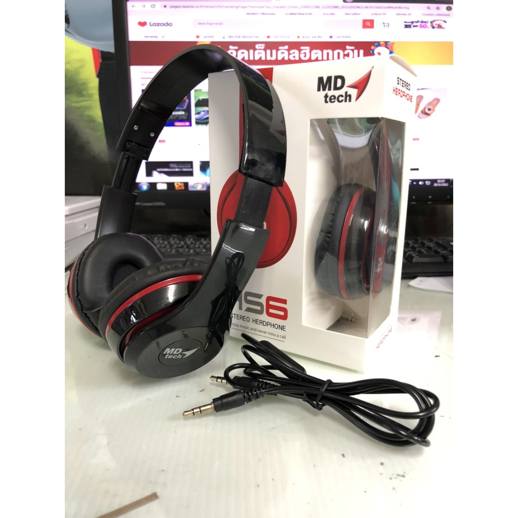หูฟังมือถือ หูฟังครอบหู หูฟังสมอท็อค รุ่น MDtech HS6
