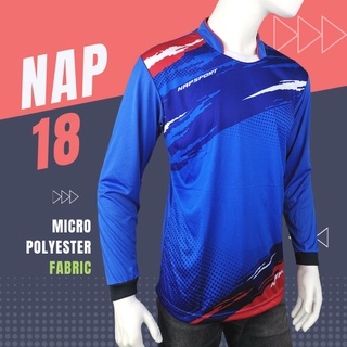 NAP18 เสื้อกีฬาแขนยาว ผ้าไมโคร ไซส์ S-XXL ปี2022