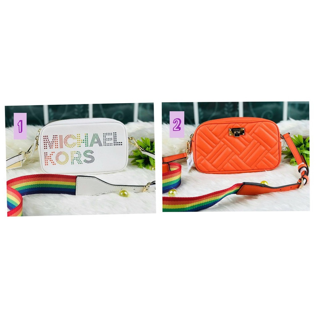 Michael Kors Crossbody แท้ ✔️ | Michael Kors Rainbow Peyton Small Camera Bag