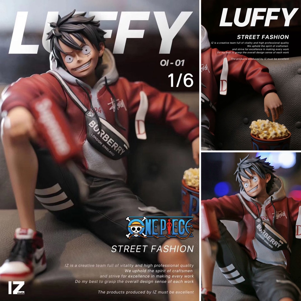 Figure ฟิกเกอร์ IZ Studio Resin Statue One Piece วันพีซ เต็มพิกัดสลัดจอมลุย วันพีช Monkey D Luffy มั