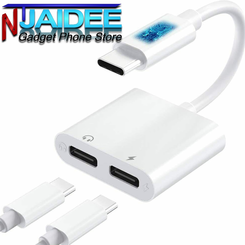 Android & OS Type-C  ตัวแปลงเพิ่มช่องให้กับช่องชาร์จType-C  to 3.5mm Jack หรือ Dual Type-C