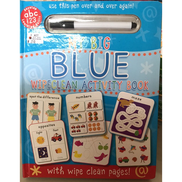 Wipe Clean - Blue หนังสือกิจกรรม เขียนลบได้