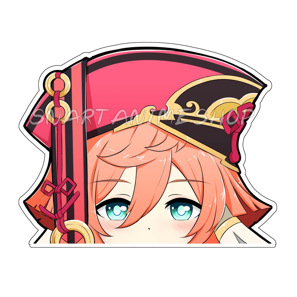 Yanfei Genshin impact สติ๊กเกอร์ 2 Yanfei Genshin Sticker เกนชิน  ชิ้น Half face GenShin Impact Stic