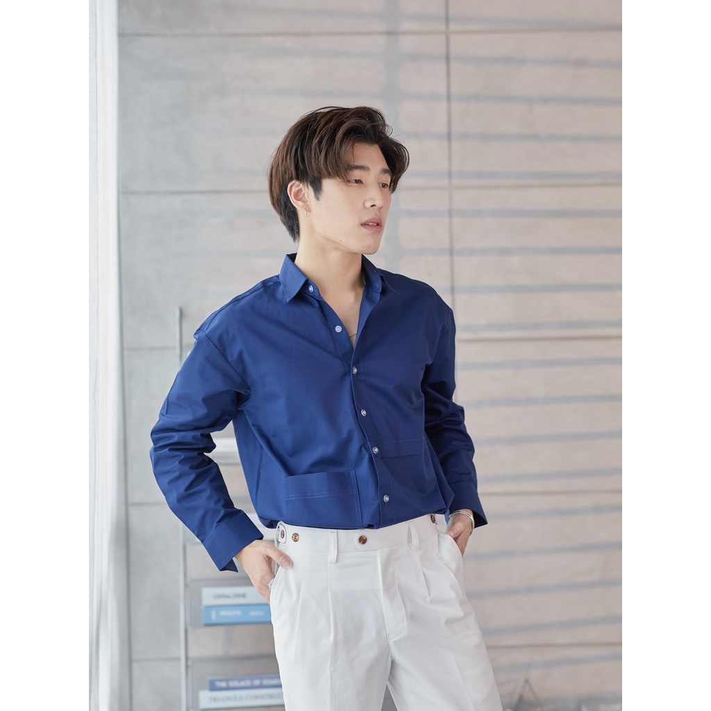 เสื้อเชิ้ต รุ่น POCKET SHIRT ผ้า PREMIUM COTTON