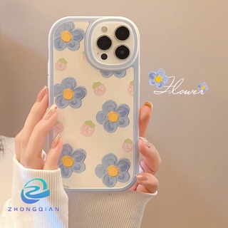 เคสโทรศัพท์มือถือ TPU แบบนิ่ม ลายดอกไม้ กันกระแทก สําหรับ iPhone เคสไอโฟน11 12 13 Pro max mini XS max xr 7 8 se2020 plus