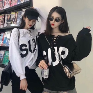 เสื้อแขนยาว ร้อนเชือกด้านหน้า Freesize
