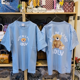 พร้อมส่ง เสื้อ ADLV แท้100% BABY FACE SHORT SLEEVE T-SHIRT SKY BLUE TEDDY BEAR จากเกาหลี