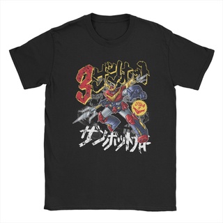 ผ้าฝ้าย 100%เสื้อยืดคอกลม แขนสั้น ผ้าฝ้ายแท้ พิมพ์ลายการ์ตูนหุ่นยนต์ Mecha Mazinger Grendizer สําหรับผู้ชายS-3XL