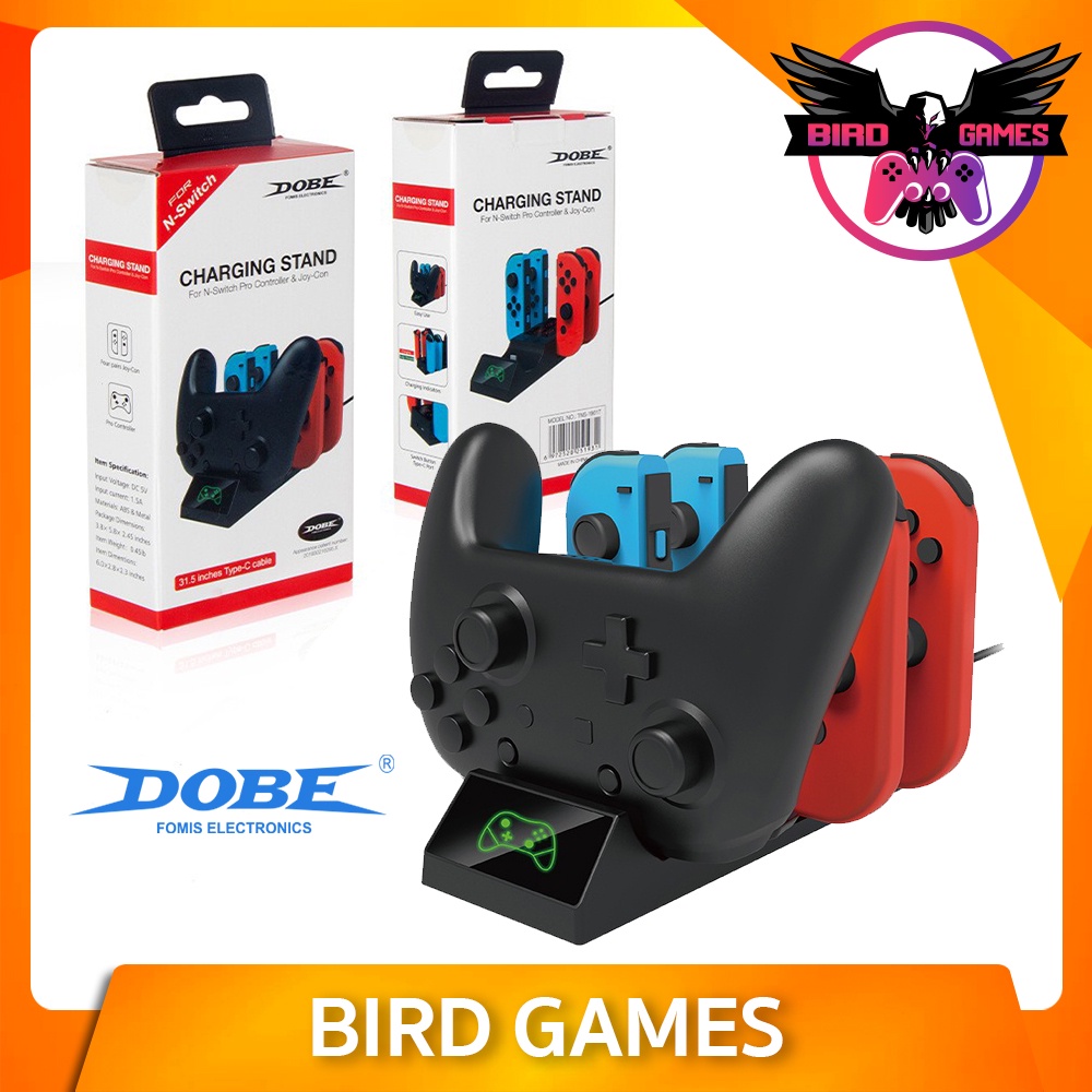 แท่นชาร์จจอย Con และ จอย Pro มีไฟบอกสถานะ ยี่ห้อ DOBE [ใหม่] [Charging Dock Nintendo Switch Joy-on & Pro Controller]C
