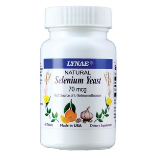 LYNAE Selenium Yeast 70 mcg Vitamin USA ไลเน่ ซีลีเนียม ยีสต์ 60 เม็ด (1 ขวด)