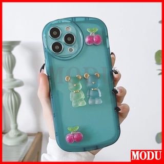 Modu เคสป้องกันโทรศัพท์มือถือ ลายหมีเชอร์รี่ สําหรับ Realme C17 C3 C2 5 5S 5i 6i 7i 9i A1K