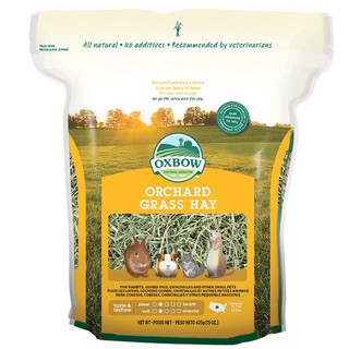 Oxbow Orchard Grass หญ้าจากสวนผลไม้ (15oz) เป็นหญ้าที่มีความอ่อนนุ่มและมีรสหวานกว่าหญ้าชนิดอื่น แต่ยังคงมีไฟเบอร์สูง