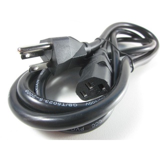 สายไฟ AC Power Cable ขนาดสาย 3x1mm (1.8m) US Plug IEC C13 Power Extension Cable For PC Computer TV Projector