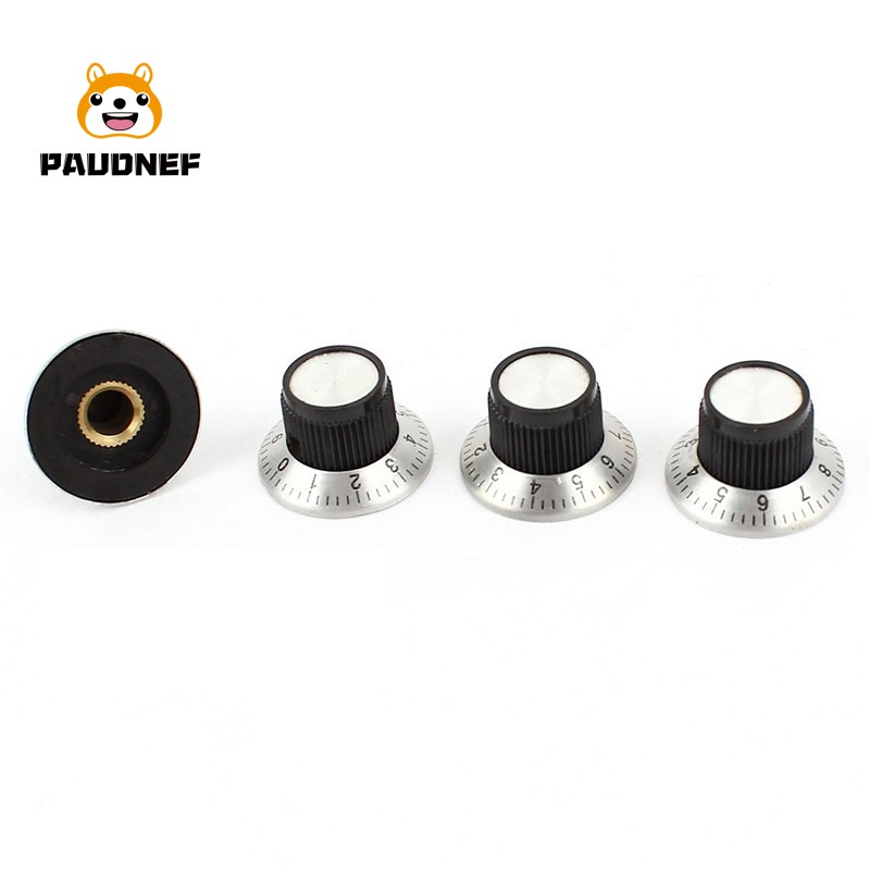 ลูกบิดหม้อโลหะ 4 ชิ้น 0-9 แผ่นเสียงสําหรับเพลาลูกบิด 6 มม .