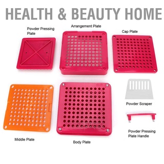 Health &amp; Beauty Home แผ่นบอร์ดบรรจุแคปซูล 100 หลุม สําหรับเครื่องทําแคปซูล ขนาด 0#