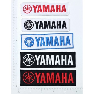 YAMAHA LOGO motorcycle racing sport โลโก้ยามาฮ่า โลโก้ ตัวรีดติดเสื้อ เย็บติดเสื้อ อุปกรณ์ตกแต่งเสื