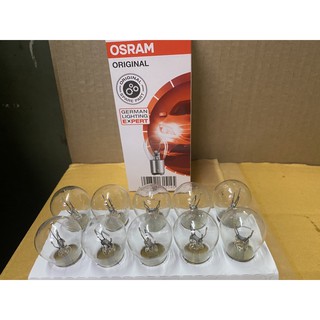 หลอดไฟท้าย ไฟเบรค ไฟหรี่ เป็นขั้ว เขี้ยว 2 จุด 2 ไส้ T20 เขี้ยว 12 โวลต์ BY OSRAM