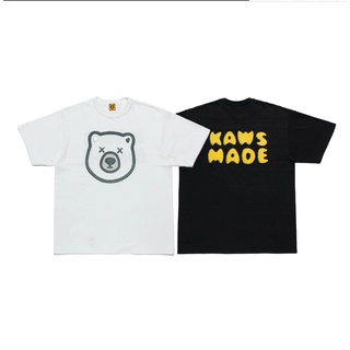 ถูกสุดๆHuman Made x KAWS Joint T-shirt New Polar Bear Head Printed Cal Short Sleeve T-Shirt for Men and Womenรหัสเต็ม