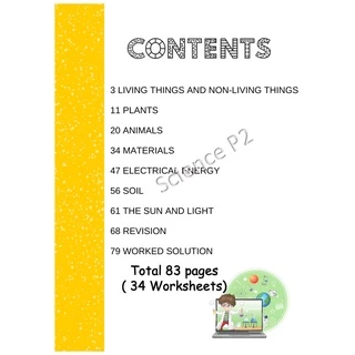 ใบงาน Science ป.2 EP/MEP/MSEP | ครบ 2 เทอม พิมพ์สีทั้งเล่ม 83 หน้า พร้อมสรุป+เฉลย