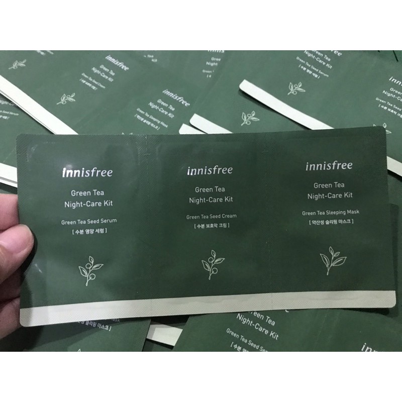 Innisfree Green tea nightcare kit 3items(ปลายทางขั้นต่ำ100) Shopee