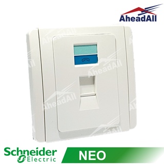 ชุดเต้ารับโทรศัพท์ 1 ช่อง 4 Pin NEO Schneider E3031RJ_WW