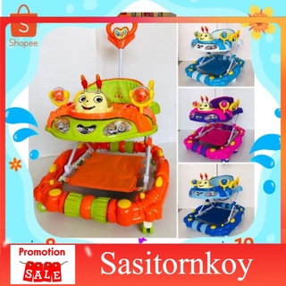 sasitornkoy รถหัดเดินราคาถูก รถหัดเดินเด็กอ่อน ้า มังกรไม่มีล็อกล้อ) มีเสียง มีไฟ ปรับระดับได้ ปรับโยกได้ รถหัดเดินวงกลม