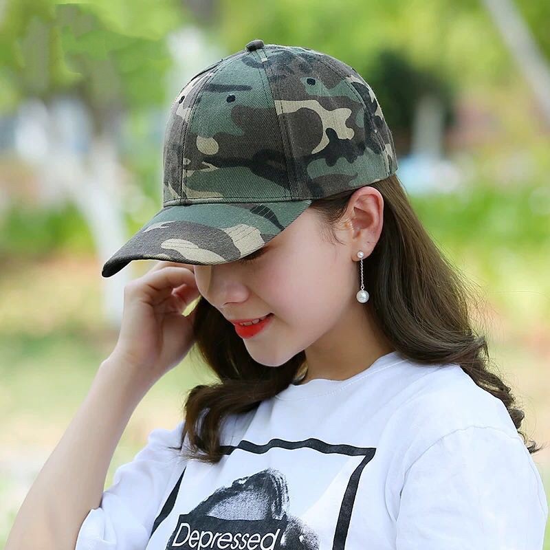 พร้อมส่ง❤️ หมวกแก็ป สตรีทแฟชั่น ลายทหารสุดเท่ แนวไอดอลเกาหลี ใส่ได้ทั้งชายและหญิง ปรับได้หลายระดับ