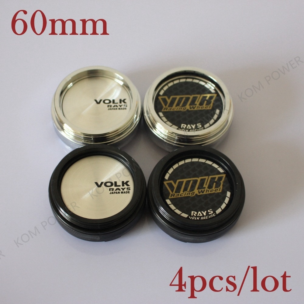 60 มม. VOLK RAYS Racing Wheel Center Cap สําหรับขอบฝาครอบรถ RAYS VOLK โลโก้ Badge Centre Hub Caps
