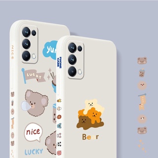 เคส Vivo V29 Y27 Y36 5G Y02A Y02 V27 Y22 Y16 Y22s Y35 V25 Pro V20 Pro Y01A Y02s Vivo V23 V23e V25e Y15s Y15A Y76 Y01 Y30 T1 5G T1x Vivo V21 Y72 Y52 Y33T Y21T Y33s Y21s Y21 Y12s Y12A Y20s Y20 Y50 Case Straight edge Soft Cover Cute Bear Anti-fall Shockproof