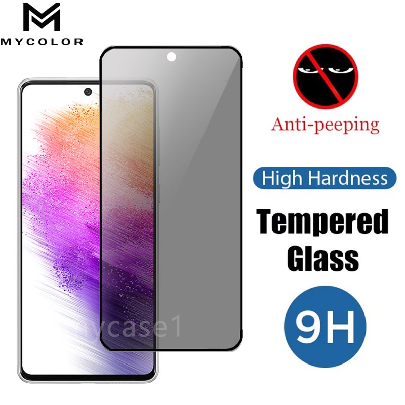 ฟิล์มกระจก เต็มจอ กันมองกันเสือก ฟิล์ม กันมองข้าง Samsung ss Galaxy S24 S23 S21 S20 FE A73 A54 A53 A