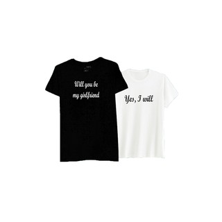 เสื้อคู่ เป็นแฟนกันมั้ย? Couple T-Shirt BW01