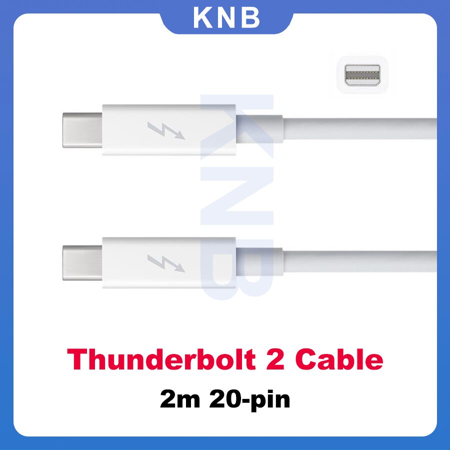 Thunderbolt สายเคเบิลข้อมูล 2 เมตร 2 เมตร สีขาว คุณภาพสูง สําหรับหน้าจอ Apple มัลติมีเดีย
