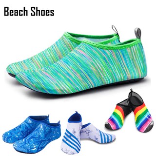 💖Beach shoes Diving Socks Snorkel Suit รองเท้าชายหาด รองเท้าลุยน้ำ รองเท้าดำน้ำ กันลื่น แห้งเร็ว 1 คู่💖