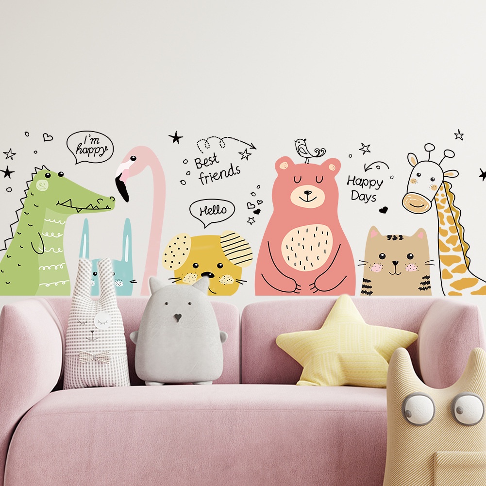 【Zooyoo】สติ๊กเกอร์ติดผนัง สติ๊กเกอร์ สติกเกอร์กระจก ลายการ์ตูนสัตว์น่ารัก ขนาดเล็ก สําหรับติดตกแต่งผนังห้องนอนเด็กอนุบาล ราคา ถูกที่สุด ดีลบีเคเค แกลเลอรีภาพที่ 6