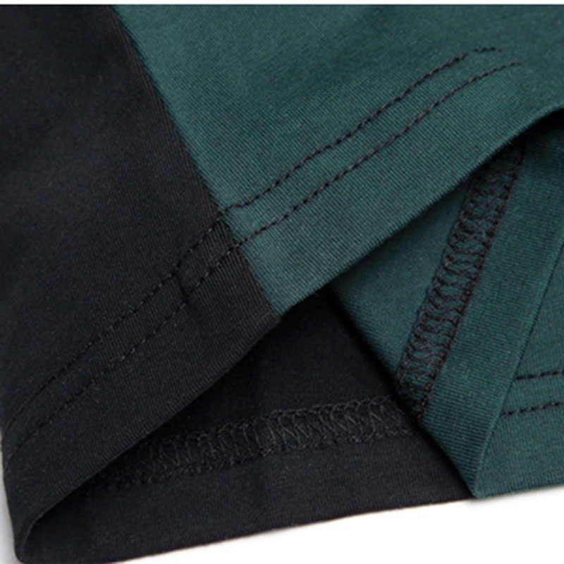 IELGY เสื้อยืดแฟชั่นผู้ชายคอกลมแขนยาวผ้าฝ้ายสีดําทรงสลิม - รูปที่ 3