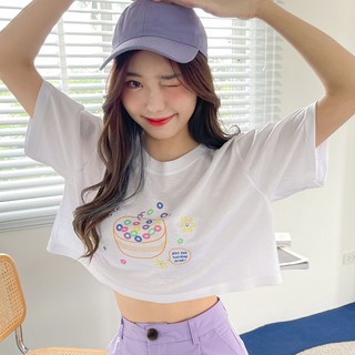 Live340# เสื้อคัตตอล มีหลายสี “ซีเรียลmini” สไตล์เกาหลี Dream Big Tshirt โอเวอร์ไซน์ สาวอวบใส่ได้ พร้อมส่ง คอกลม ผ้านุ่ม