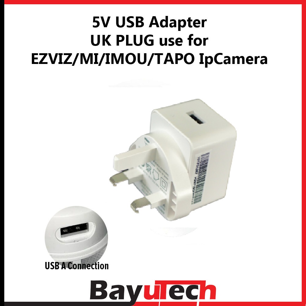 Ezviz Indoor 5V Power Adapter สําหรับ IP Cam Ezviz/Xioami/IMou/Nest/Google Home