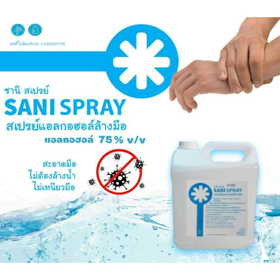 Sani Spray 💦Sani spary 💦สเปรย์แอลกอฮอล์ล้างมือ 75%