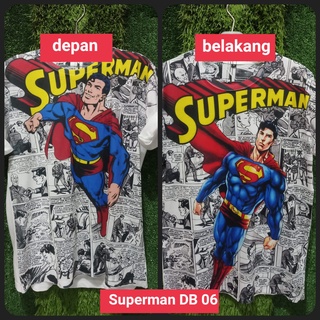 เสื้อยืด พิมพ์ลาย SUPERMAN FULL PRINT ด้านหน้า ด้านหลัง SUPERMAN 06-07 ขนาดใหญ่ XXL ขนาดใหญ่ XXL