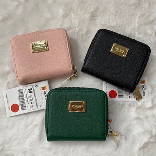 ZARA Saffiano Effect Short Wallet กระเป๋าสตางค์ใบสั้น สีชมพู